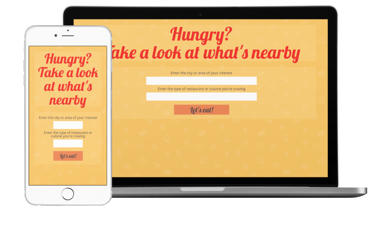  hungry app landing page